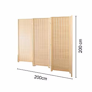 Oriental 4 Bamboo Door Screen Folding Partition