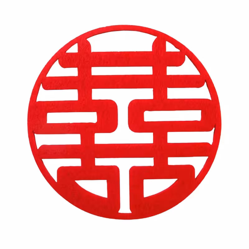 Oriental Red Felt Wall Chinese Wall Decoration
