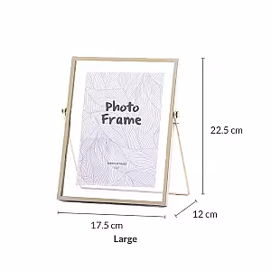 Other Decor 3pc Gold Black Floating Photo Frame (Gold)