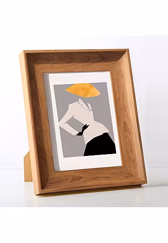 Other Decor 3pc Rustic Wood Pattern Photo Frame Set (Teak)