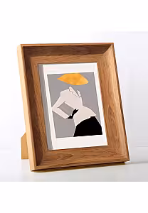 Other Decor 3pc Rustic Wood Pattern Photo Frame Set (Teak)