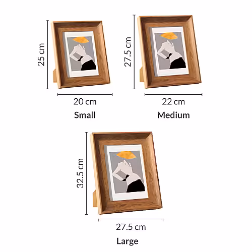 Other Decor 3pc Rustic Wood Pattern Photo Frame Set (Walnut)