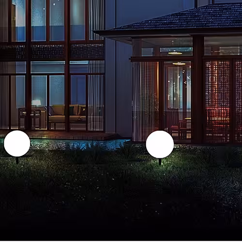 Outdoor Garden Luminous 20cm Led Ball Stone Spheres Light (Small)