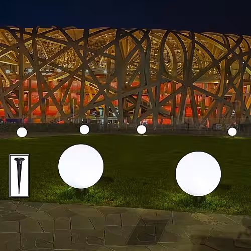 Outdoor Garden Luminous 20cm Led Ball Stone Spheres Light (Small)