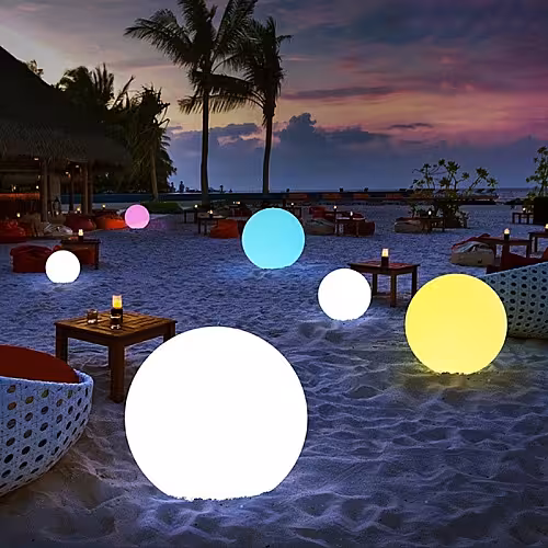 Outdoor Garden Luminous 20cm Led Ball Stone Spheres Light (Small)