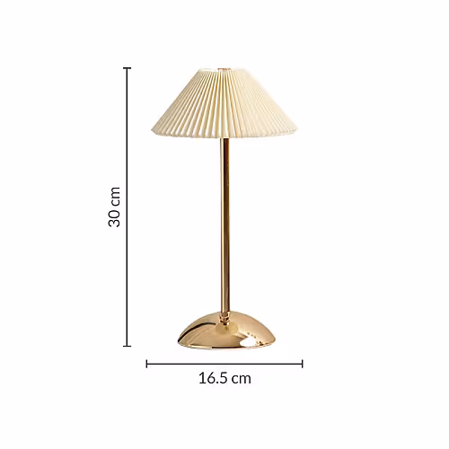Pleated Shade Portable Dining Table Lamp