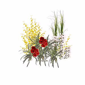Prosperity Red Artificial Floor Flower (L)