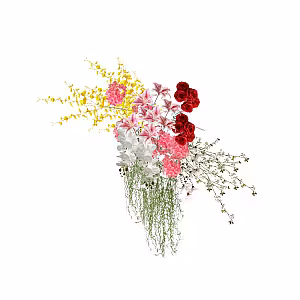 Prosperity Red Artificial Wall Hanging Flower (XL)