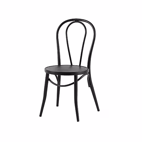 Retro American Style Black Metal Dining Chair