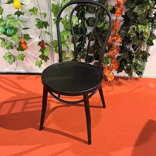 Retro American Style Black Metal Dining Chair