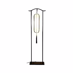 Retro Chinese Style Arch Vertical Lantern LED Floor Lamp