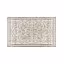 Retro French Style Flower Designed White Grey Rectangle Carpet
