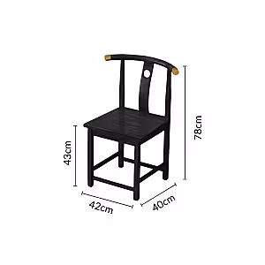 Rustic Wooden 2pcs Black Copper Chair Set