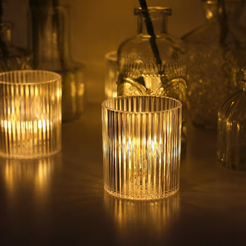 1pc LED Crystal Effect Tealight Candle Light Cup (Type B) [Batteries Included]