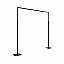 Square Metal Balloon Flower Stand Arch with Base (Black 3m)