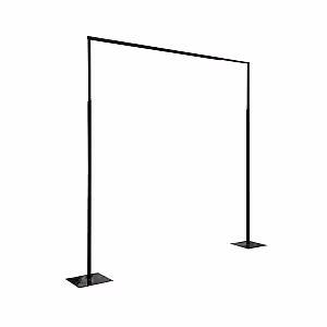Square Metal Balloon Flower Stand Arch with Base (Black 3m)