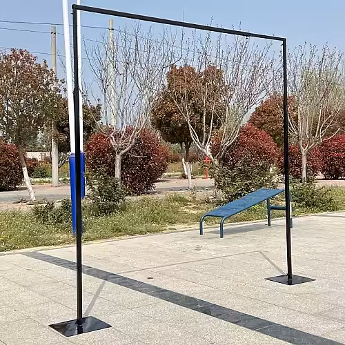 Square Metal Balloon Flower Stand Arch with Base (Black 3m)