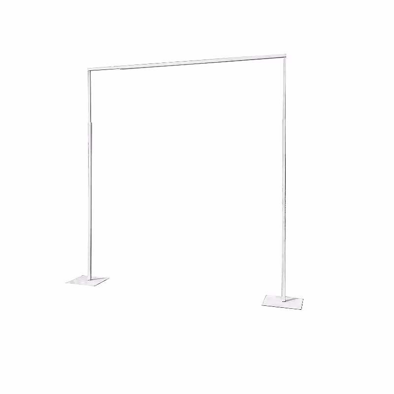 Square Metal Balloon Flower Stand Arch with Base (White 3m)