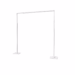 Square Metal Balloon Flower Stand Arch with Base (White 3m)