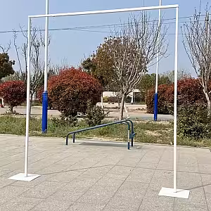 Square Metal Balloon Flower Stand Arch with Base (White 3m)