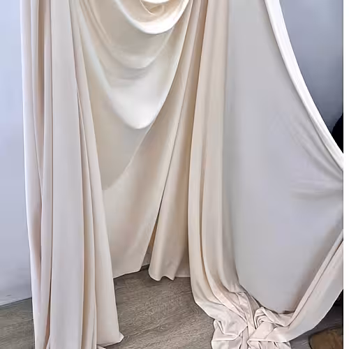 Stretchable Champagne Colour Decorative Drape Backdrop Fabric (8m) [No stand]