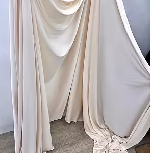Stretchable Champagne Colour Decorative Drape Backdrop Fabric (8m) [No stand]