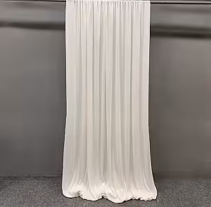 Stretchable Ivory Colour Drape Backdrop Fabric (8M) [No stand]
