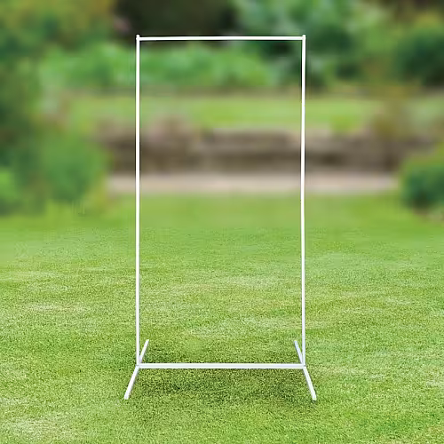 Structure Adjustable Rectangle Decorative Screen Arches Frame (White 2m)