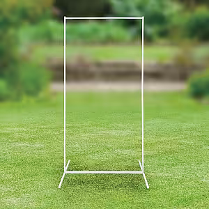 Structure Adjustable Rectangle Decorative Screen Arches Frame (White 2m)