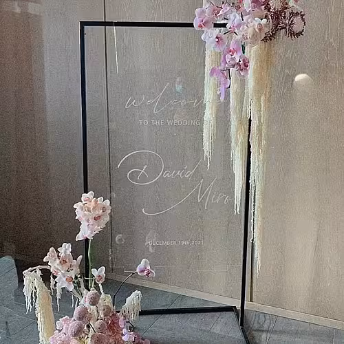 Structure Adjustable Rectangle Decorative Screen Arches Frame (White 2m)