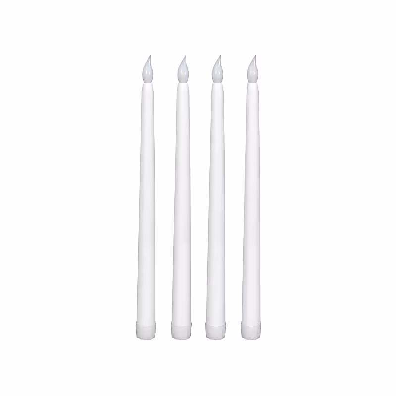 1pc LED Light Taper Candle (White) [Batteries not included]