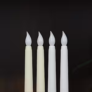 1pc LED Light Taper Candle (White) [Batteries not included]
