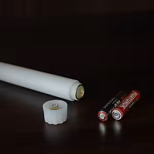 1pc LED Light Taper Candle (White) [Batteries not included]