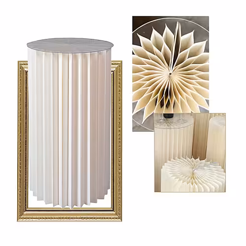 Structure Origami Cylindrical Pleated Flower Desserts Stand (Extra Large)