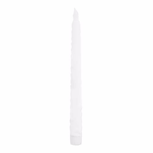 1pc LED Spiral Twisted Light Taper Candle (White) [Batteries not included]