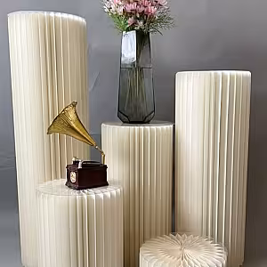 Structure Origami Cylindrical Pleated Flower Desserts Stand (Large)