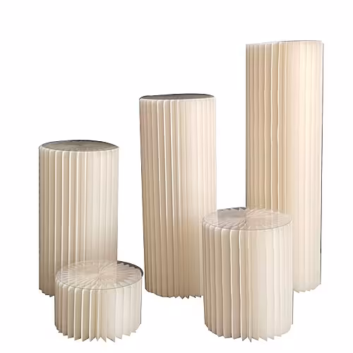Structure Origami Cylindrical Pleated Flower Desserts Stand (Large)