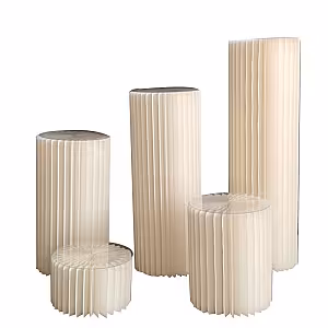 Structure Origami Cylindrical Pleated Flower Desserts Stand (Large)