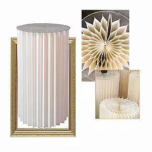 Structure Origami Cylindrical Pleated Flower Desserts Stand (Small)