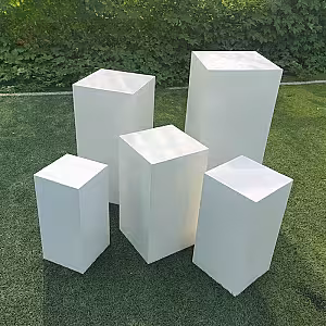 Structure Party Decoration Iron Cuboid White Desserts Stand (2x Extra Large)