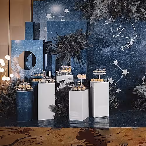 Structure Party Decoration Iron Cuboid White Desserts Stand (2x Extra Large)