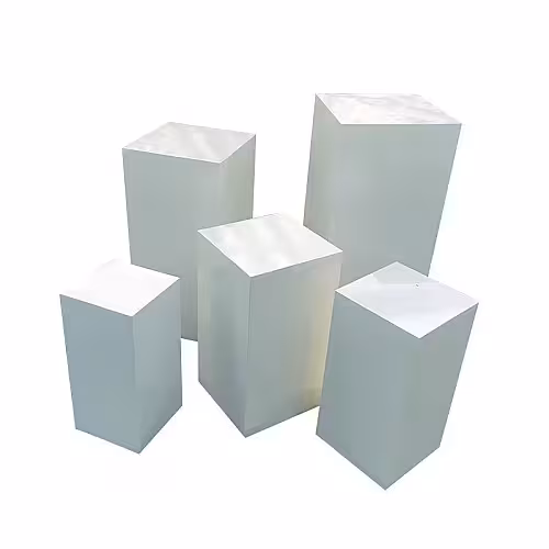 Structure Party Decoration Iron Cuboid White Desserts Stand (Medium)