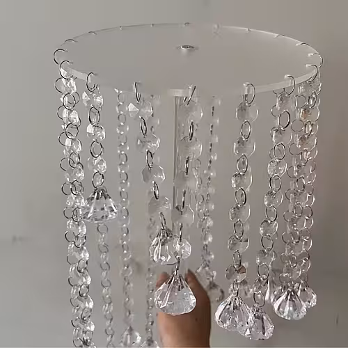 Structure Transparent Spiral Acrylic Vase Flower Cake Display Stand